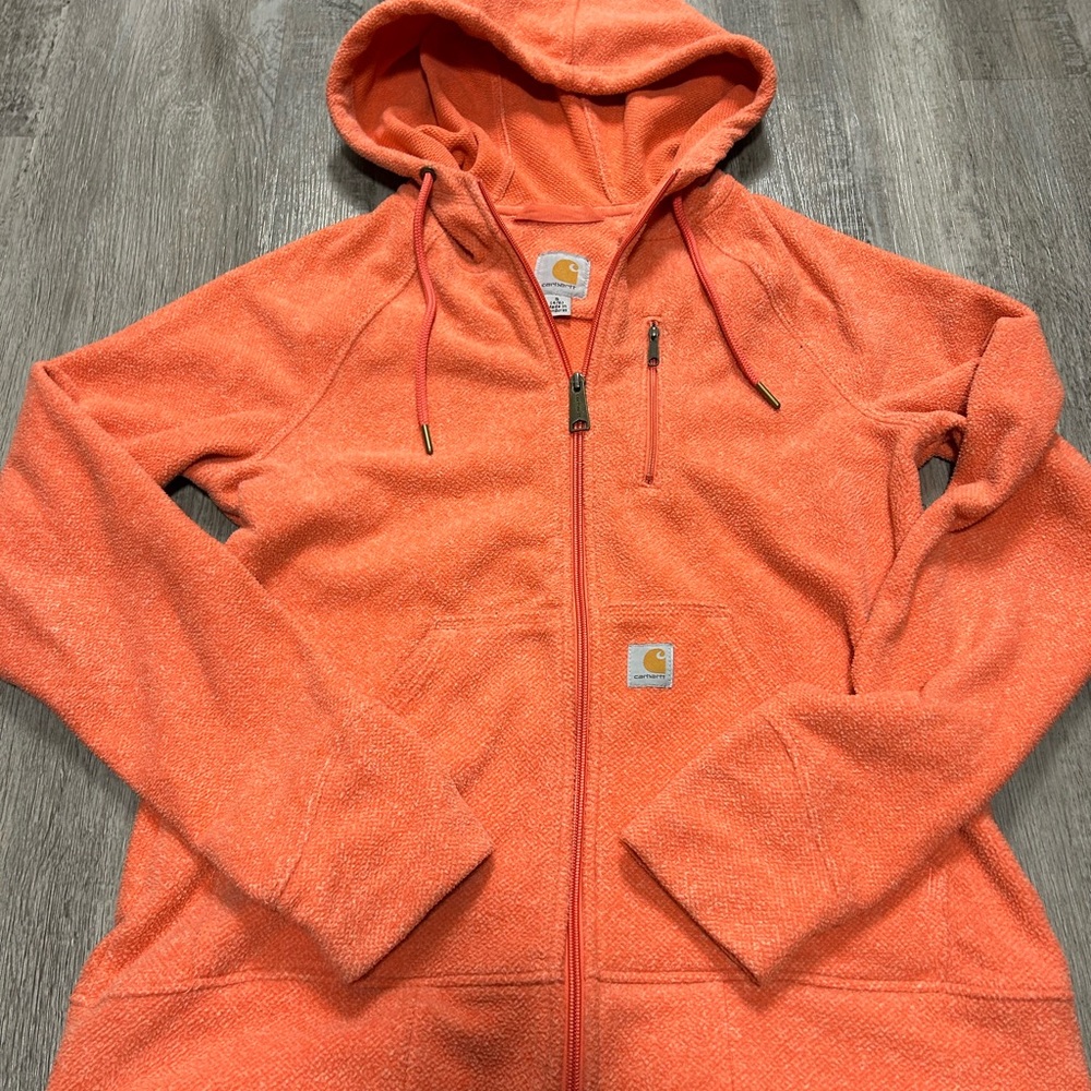Carhartt Vibrant Orange Fleece Jacket